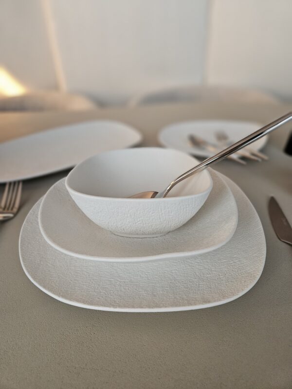service-table-porcelaine-vaisselle Collection "Blanc Minéral"