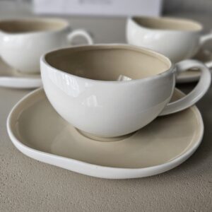 Service à café Sable d'Elégance (coffret de 12 pièces)