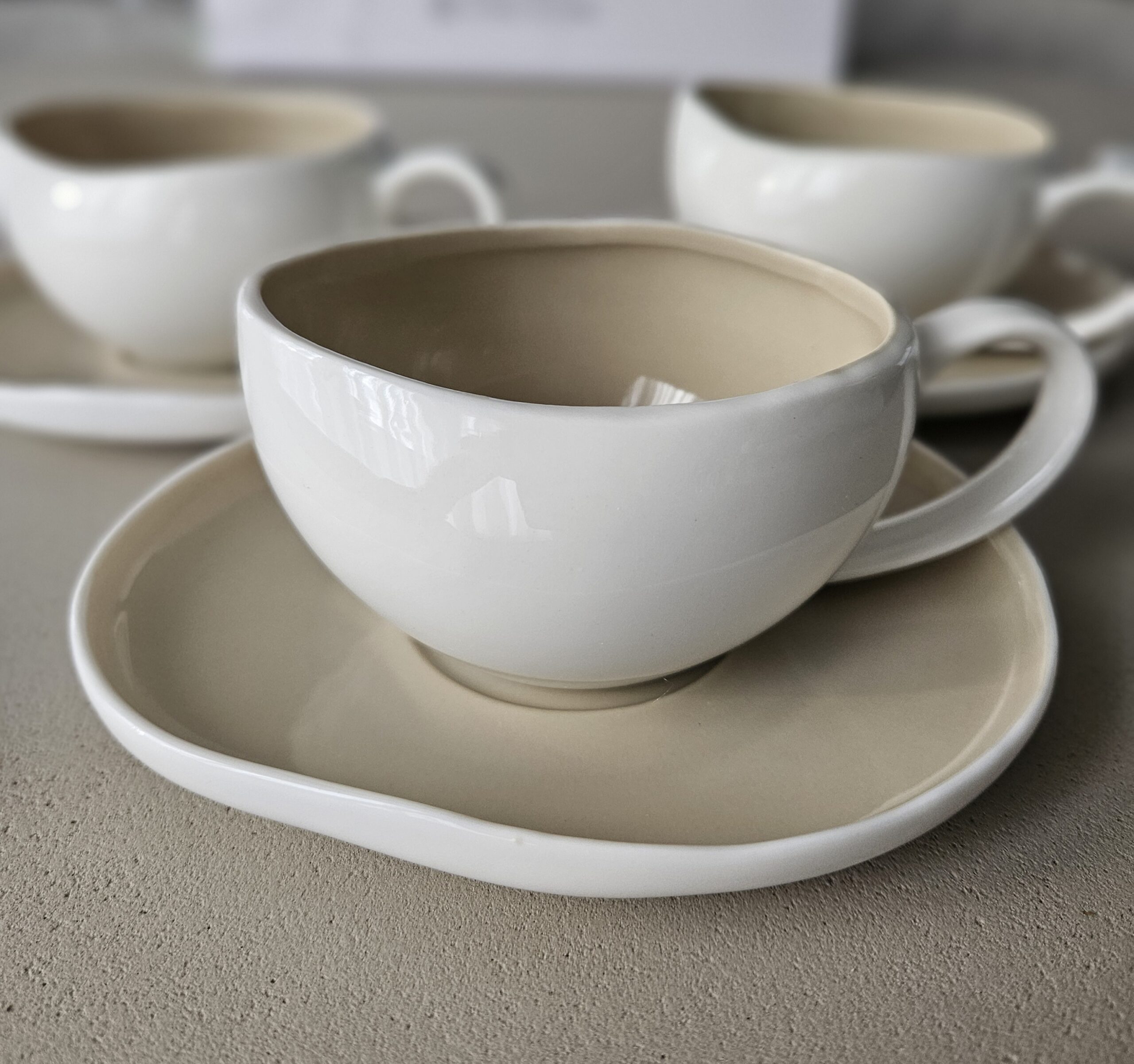 Service à café Sable d'Elégance (coffret de 12 pièces)