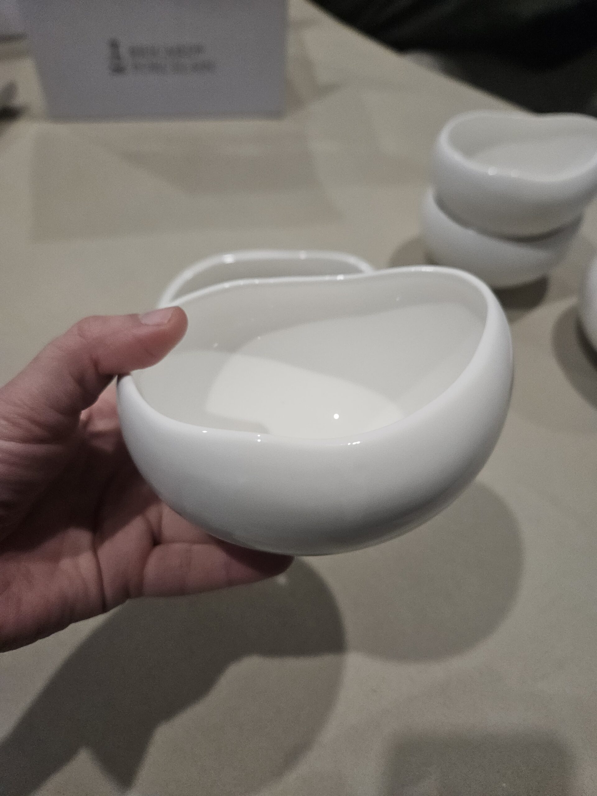 bol à apéro blanc porcelaine véritable