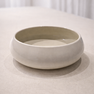 saladier en porcelaine de luxe haut de gamme beige