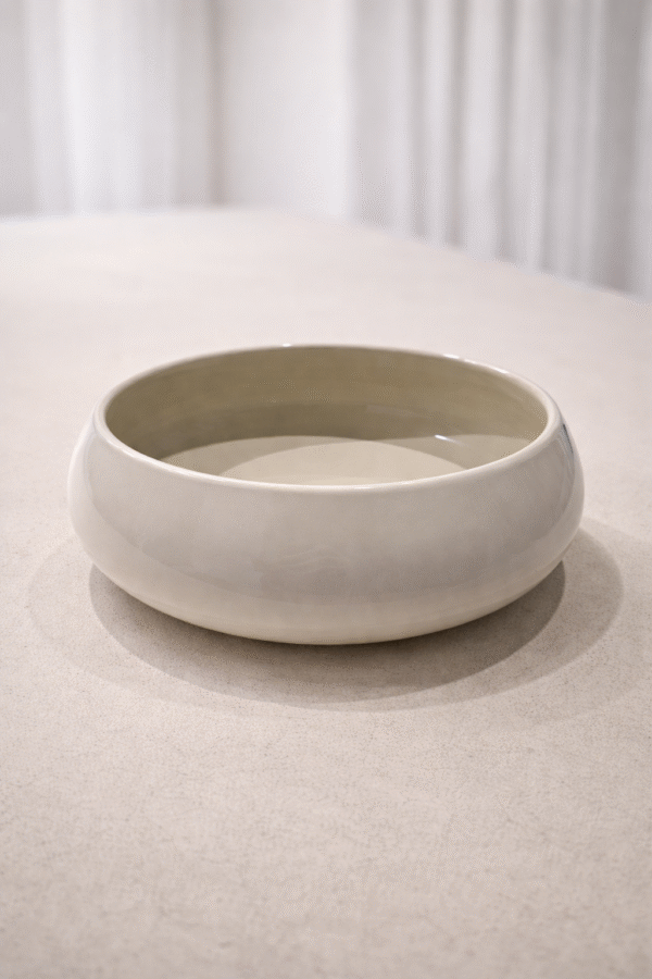 saladier en porcelaine de luxe haut de gamme beige